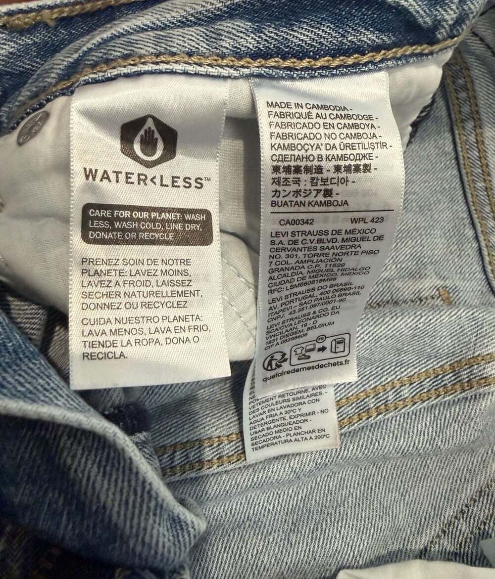 Levi's Low Pro Straight Leg Jeans Light Wash Size 24 - Picture 5 of 8